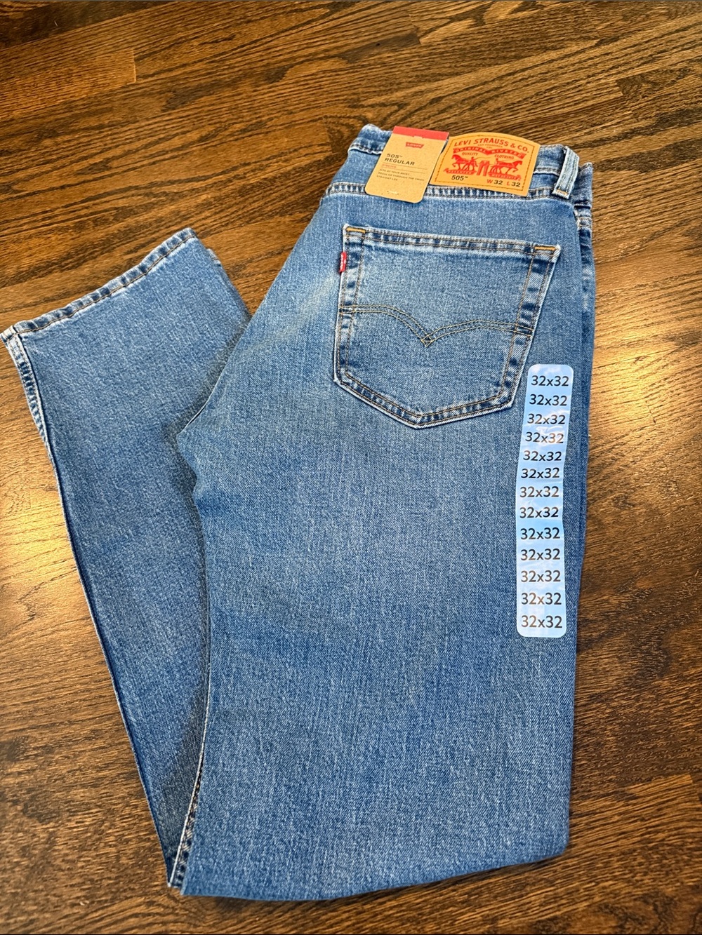 Levi's Men's Light Blue Straight Leg Jeans 32x32 light wash